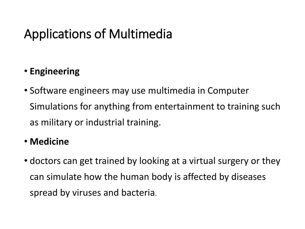 applications of multimedia applications 4