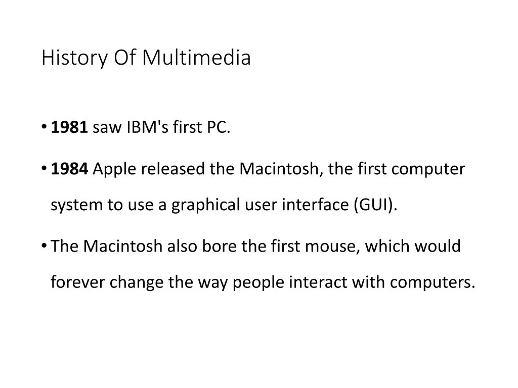 history of multimedia 1