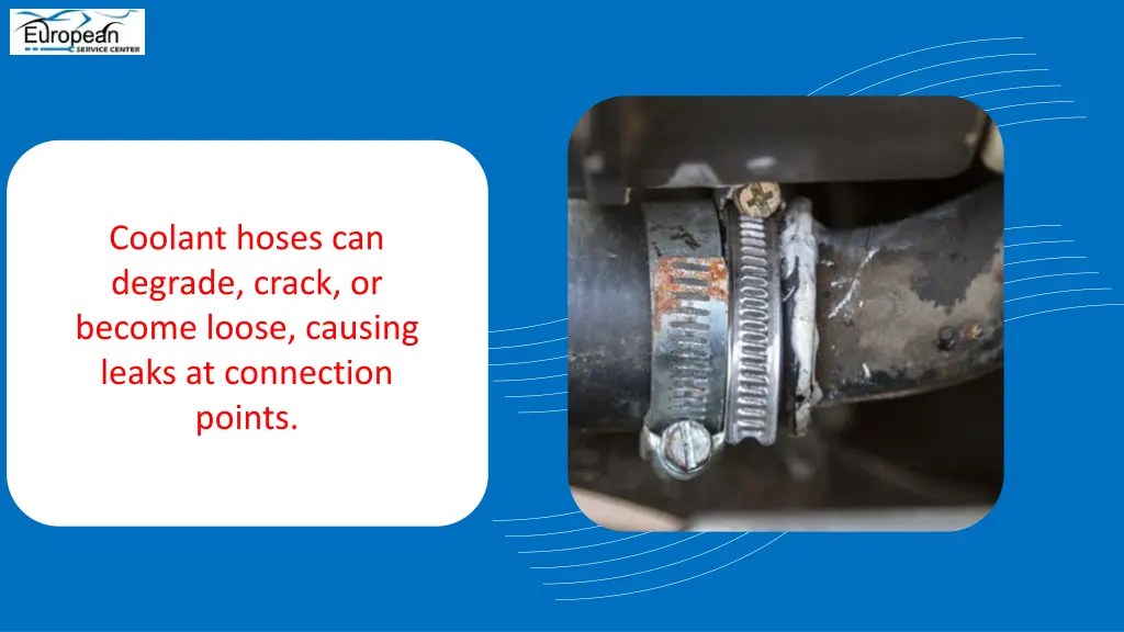 coolant hoses can degrade crack or become loose