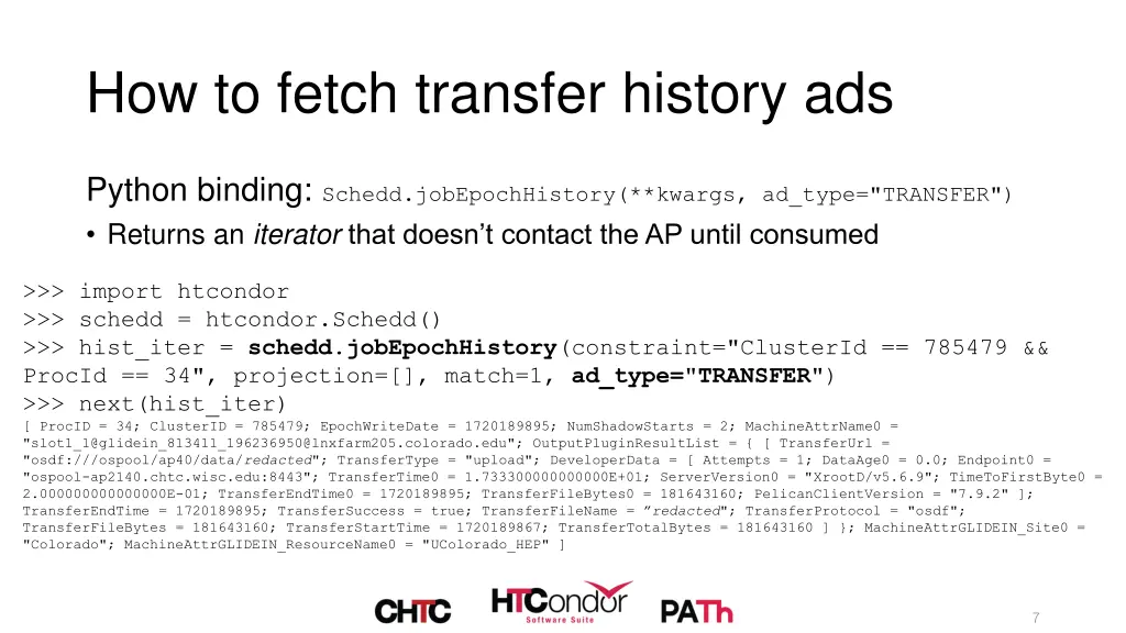 how to fetch transfer history ads 1