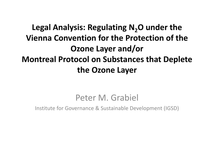 legal analysis regulating n 2 o under the vienna