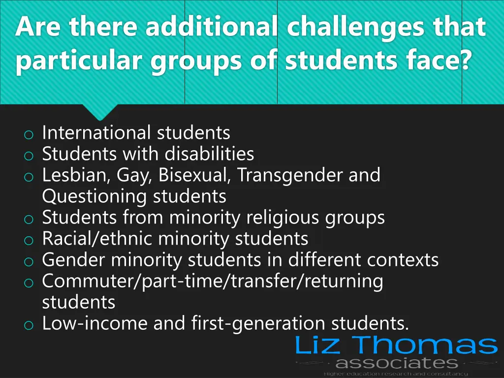 are there additional challenges that particular