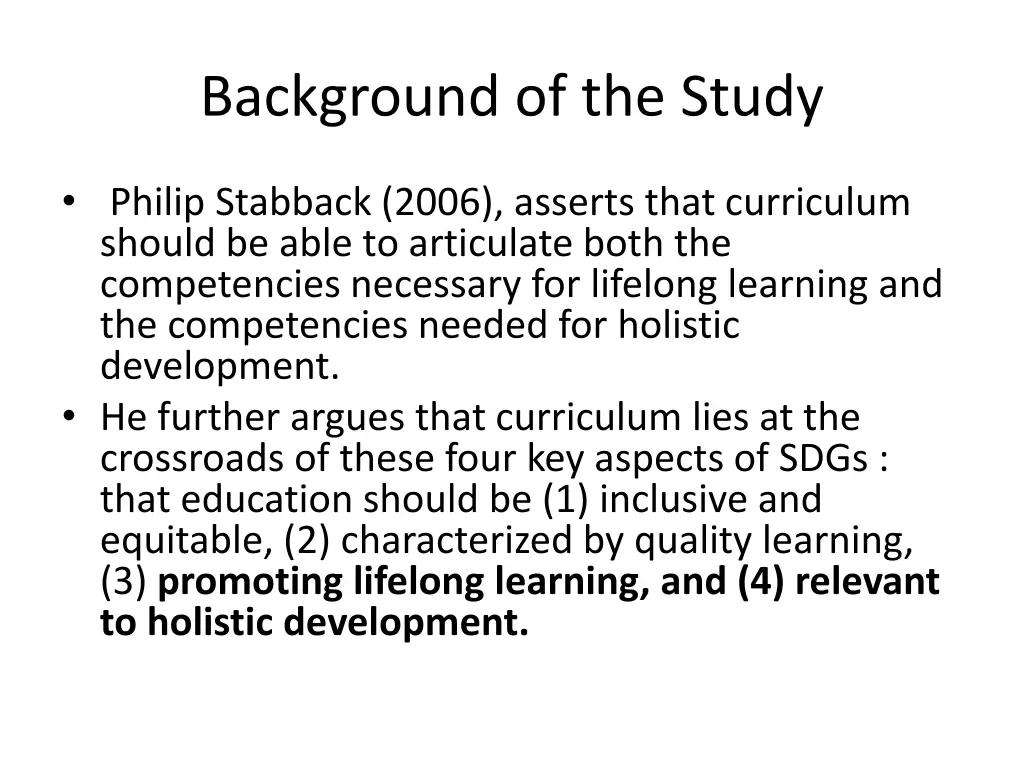 background of the study 1