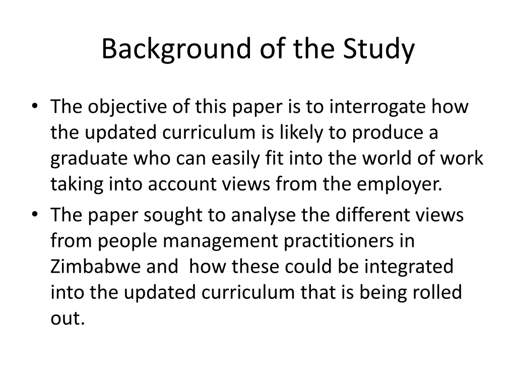background of the study 5