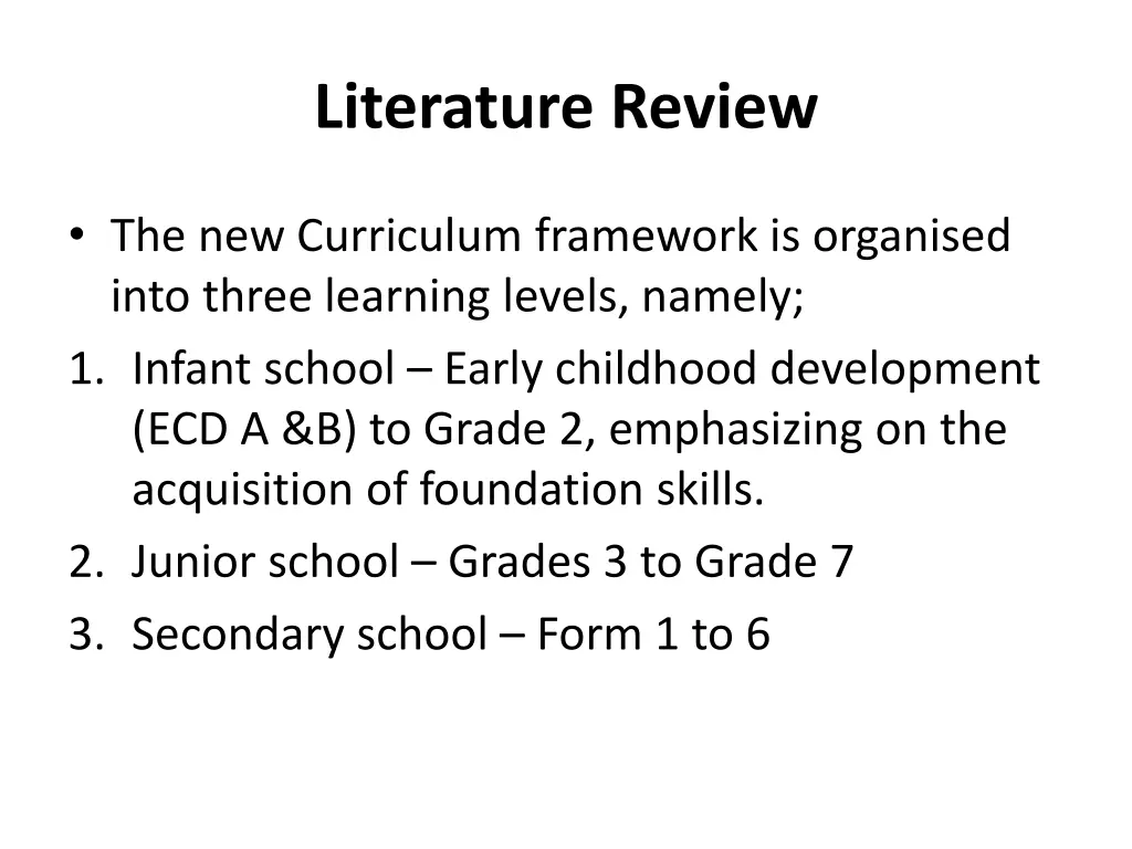 literature review