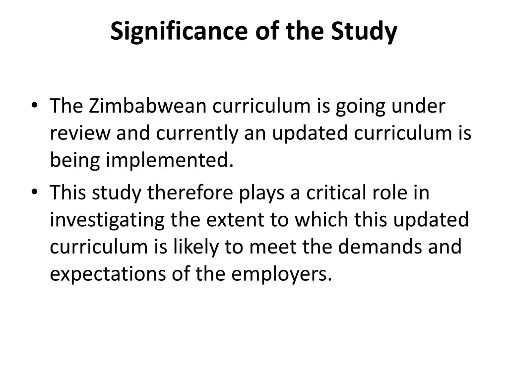 significance of the study 1