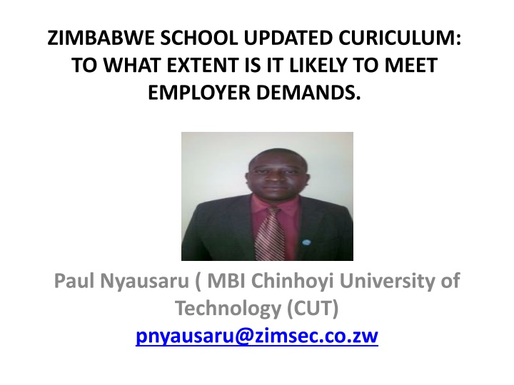 zimbabwe school updated curiculum to what extent