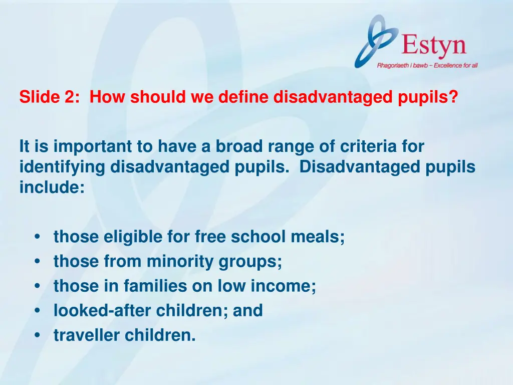 slide 2 how should we define disadvantaged pupils