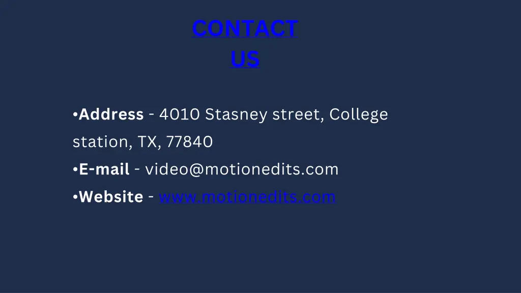 contact us