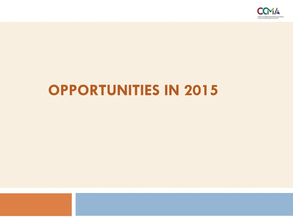 opportunities in 2015