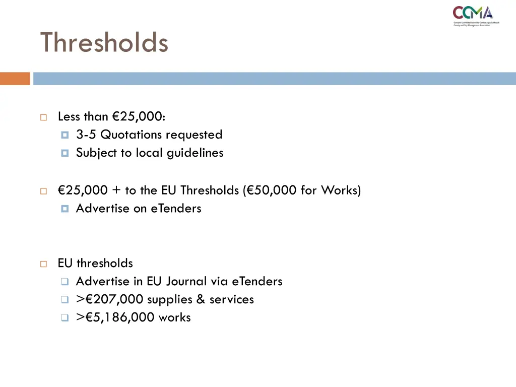 thresholds