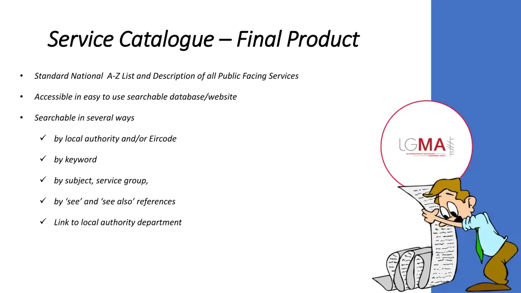 service catalogue service catalogue final product