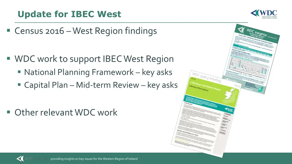 update for ibec west