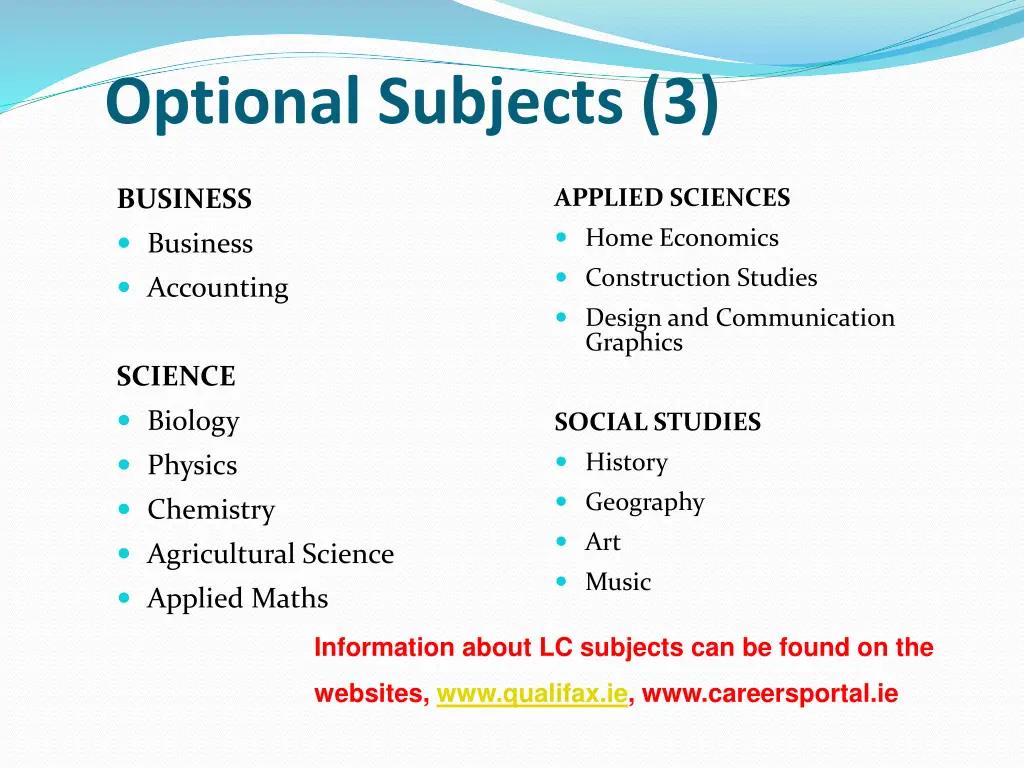 optional subjects 3