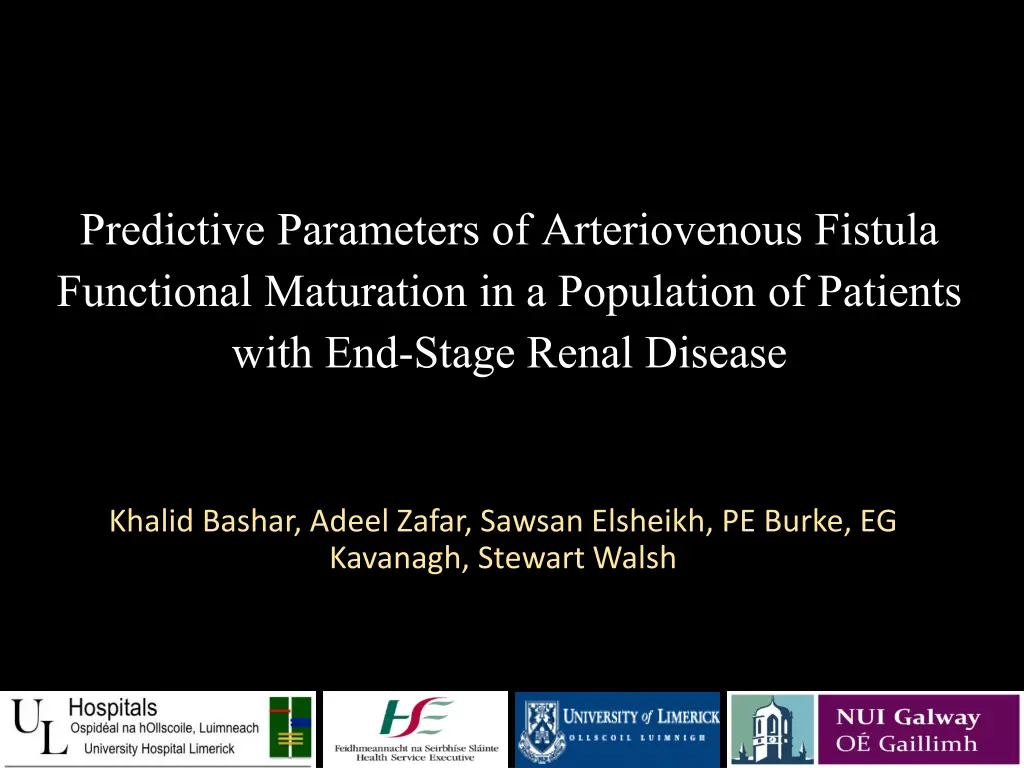 predictive parameters of arteriovenous fistula 1