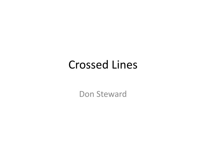 crossed lines