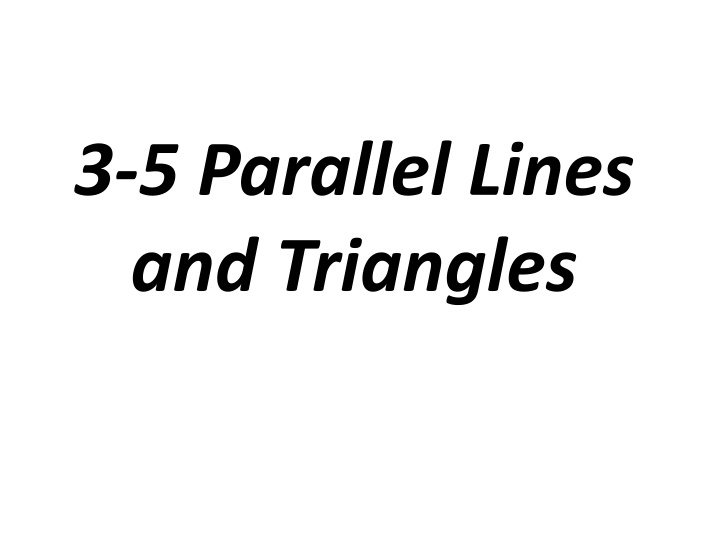 3 5 parallel lines and triangles