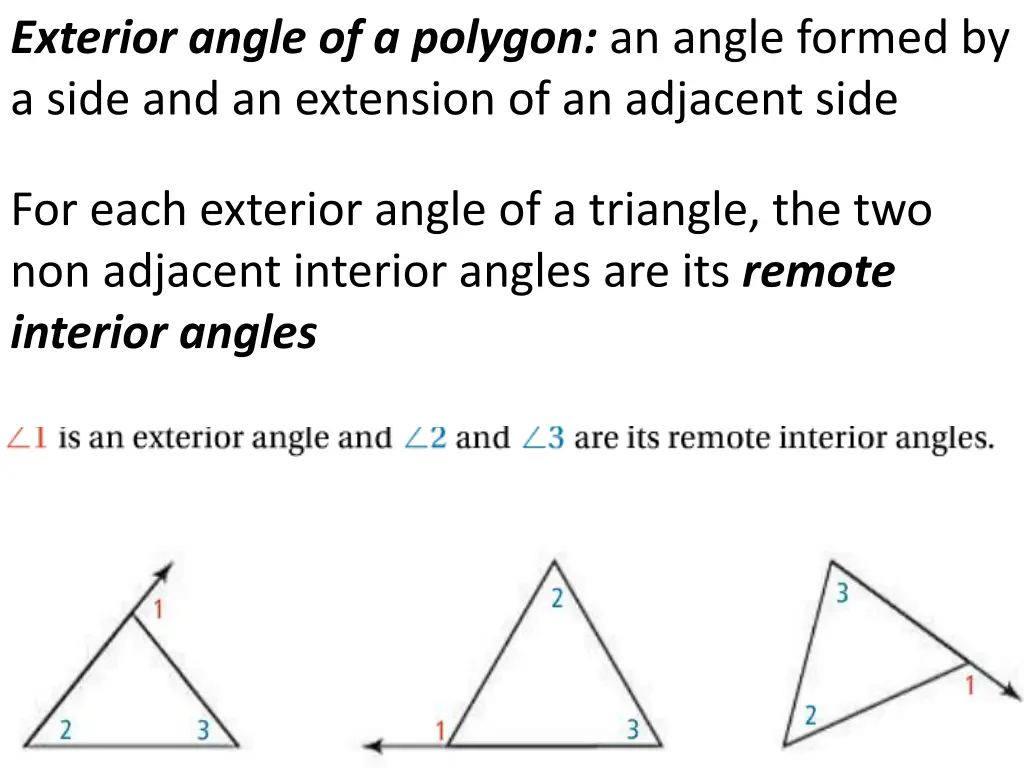 exterior angle of a polygon an angle formed