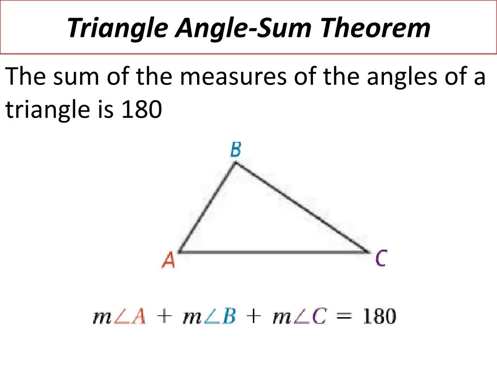 triangle angle sum theorem