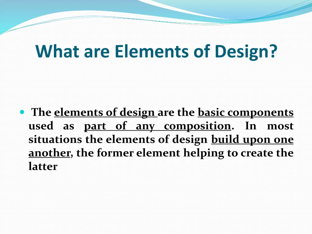 what are elements of design