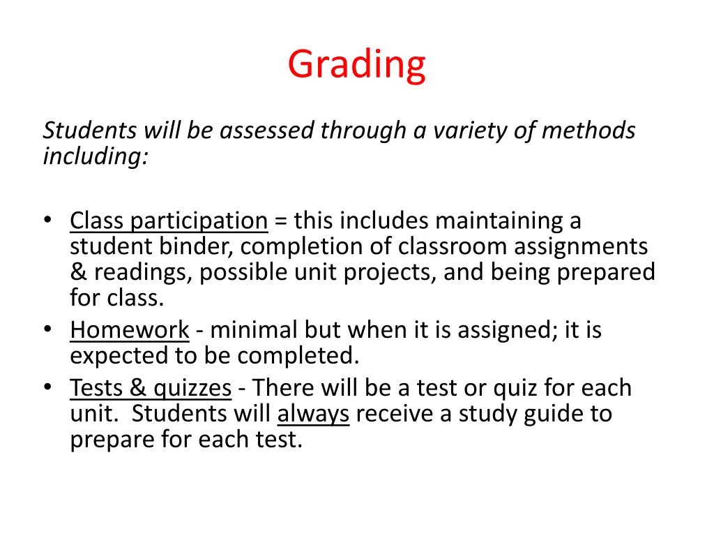 grading