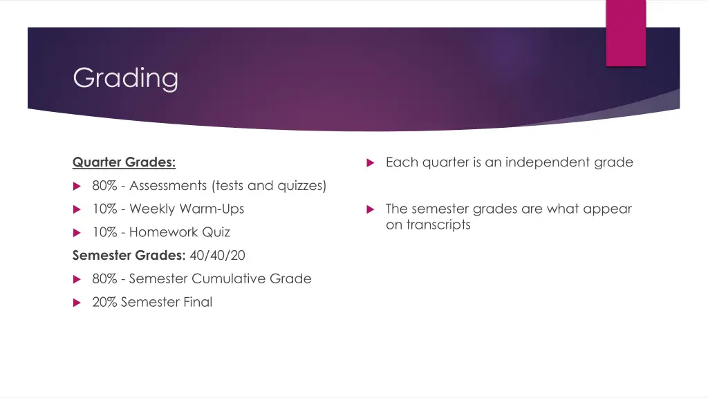 grading