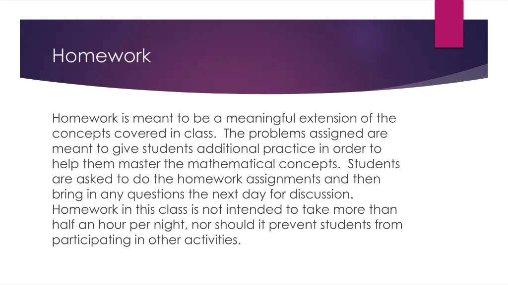 homework