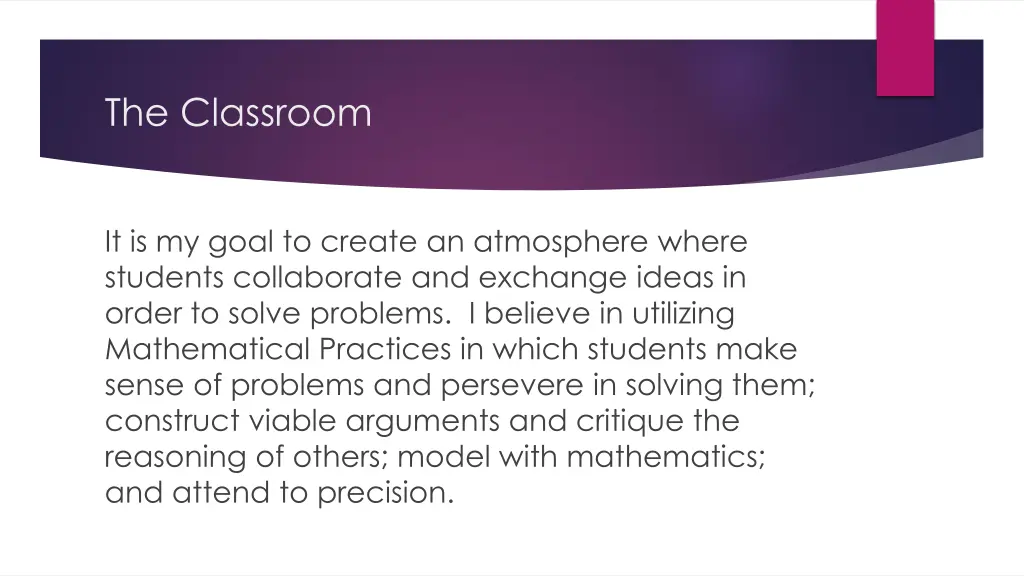 the classroom