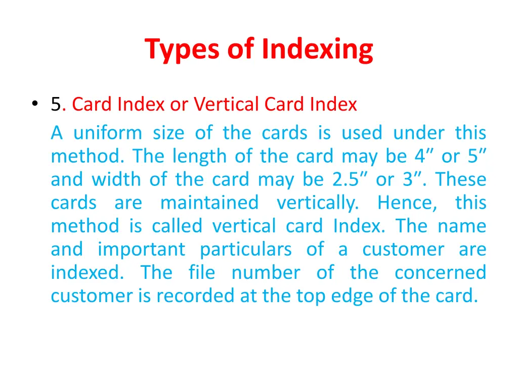 types of indexing 4