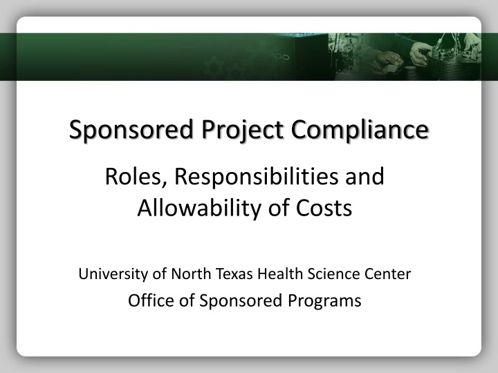 sponsored project compliance