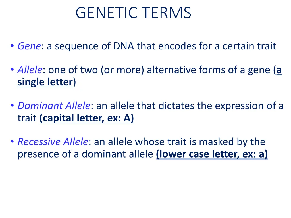 genetic terms