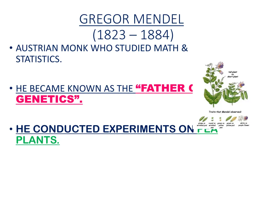 gregor mendel 1823 1884