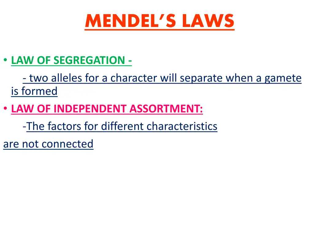mendel s laws