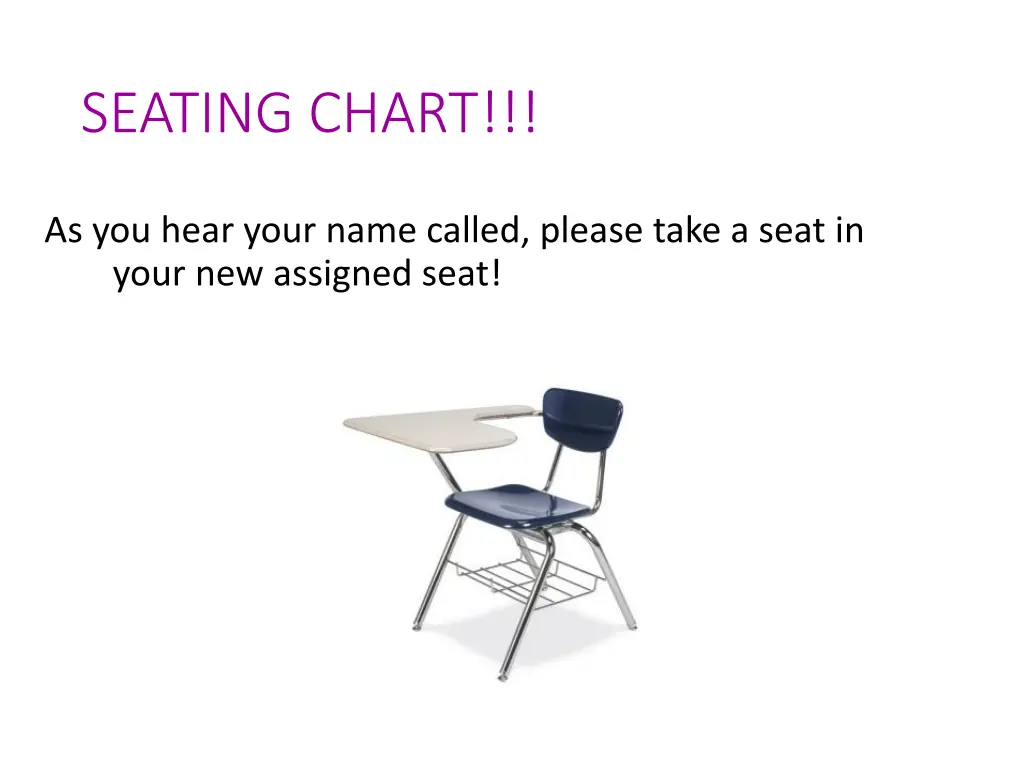 seating chart