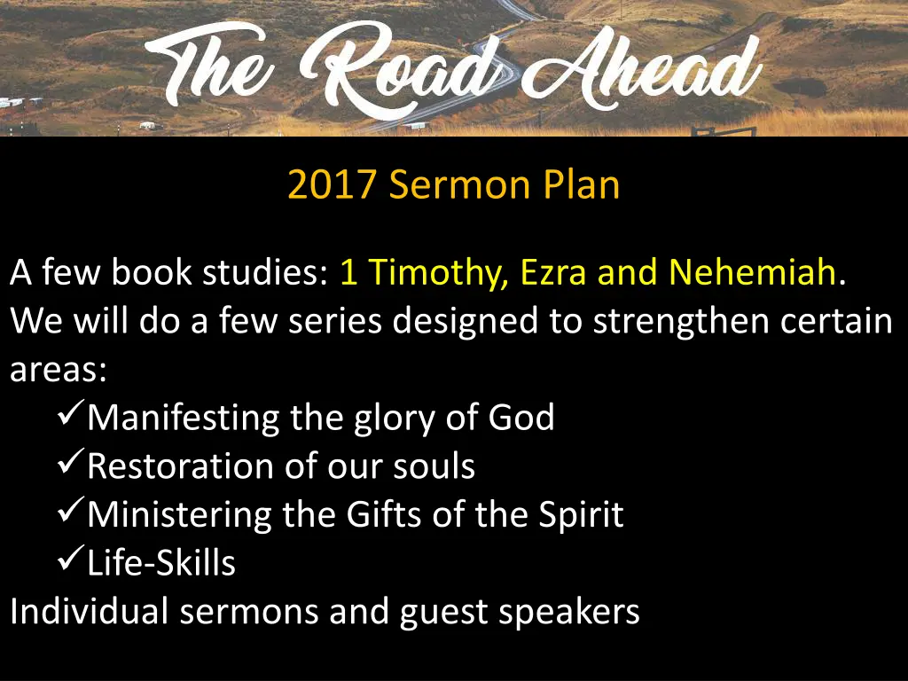 2017 sermon plan