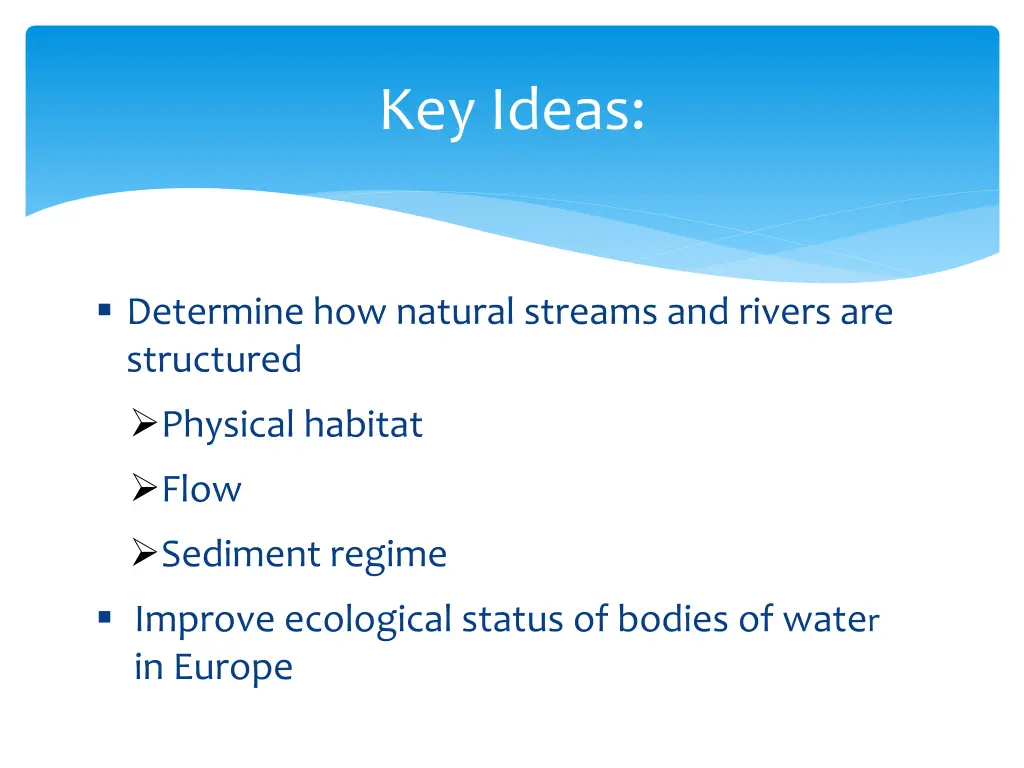 key ideas