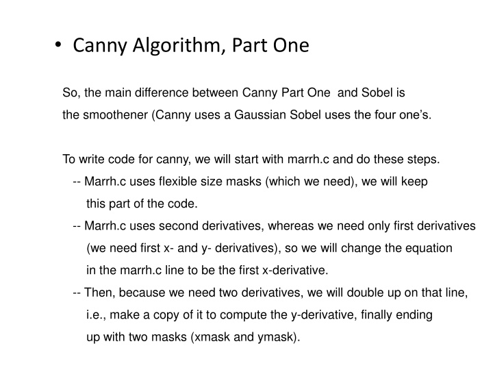canny algorithm part one