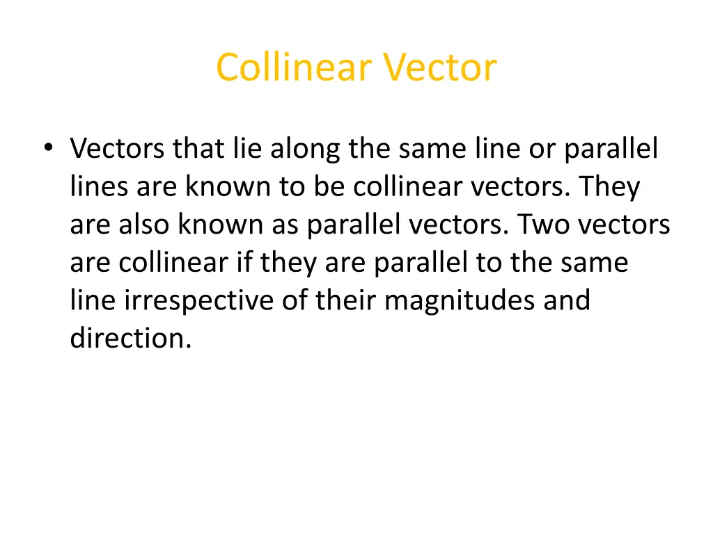 collinear vector