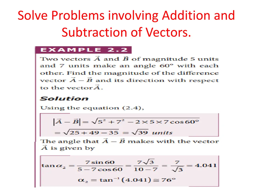 solve problems involving addition and subtraction 1