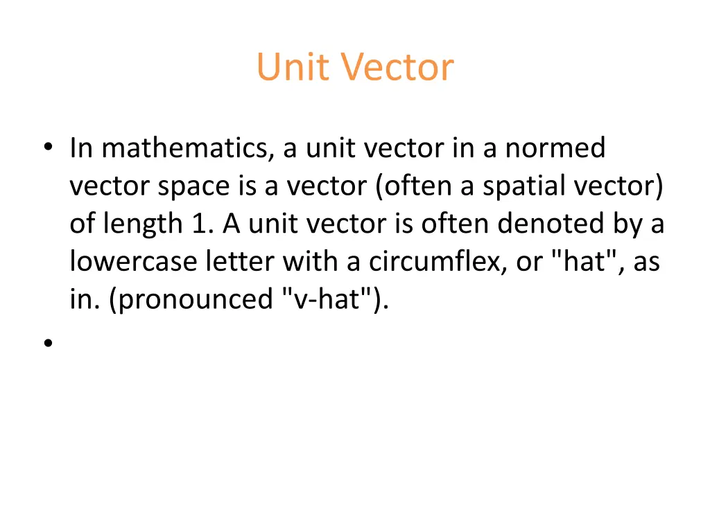 unit vector