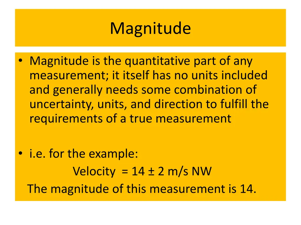 magnitude