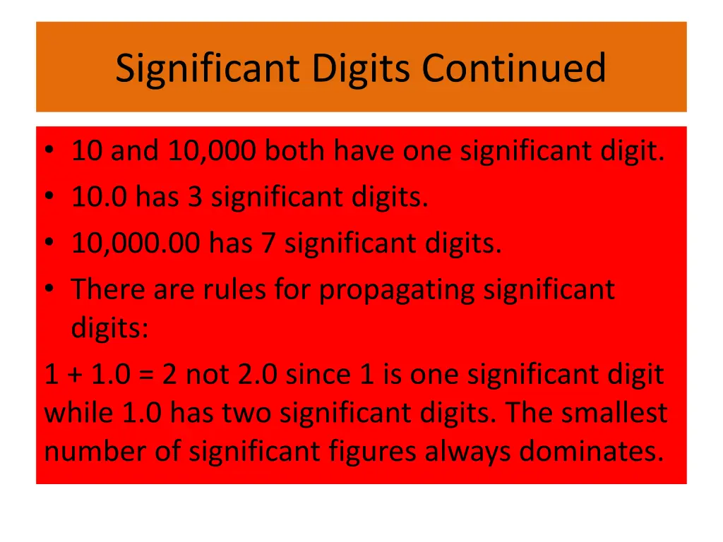 significant digits continued