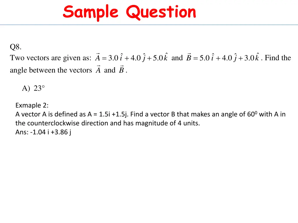 sample question