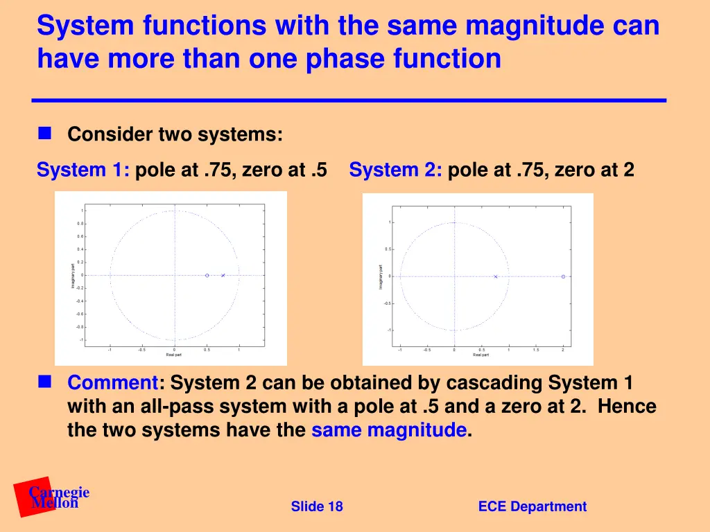 system functions with the same magnitude can have