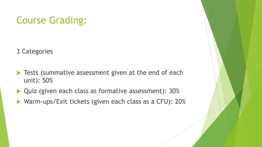 course grading