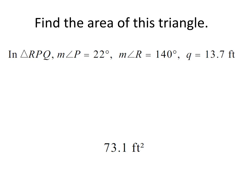 find the area of this triangle 3
