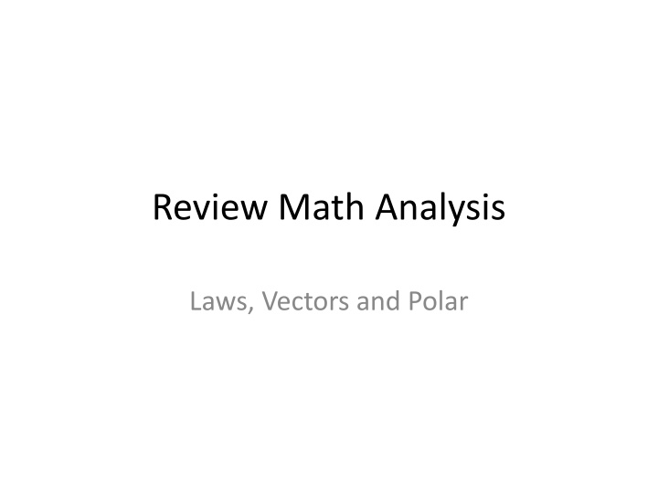 review math analysis