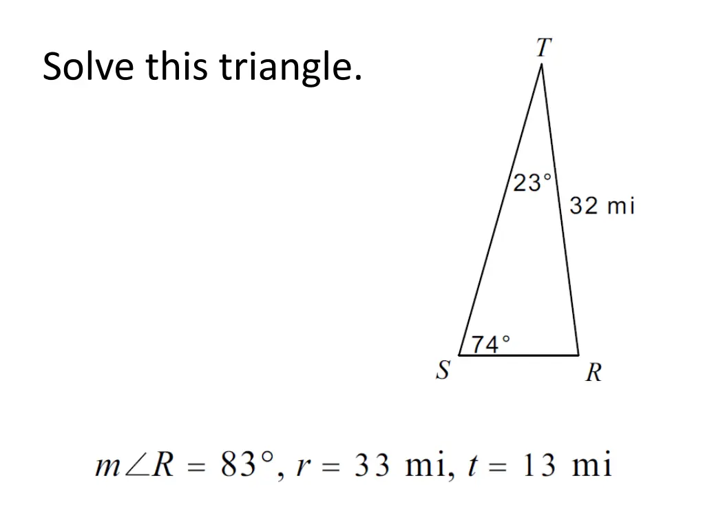solve this triangle 1