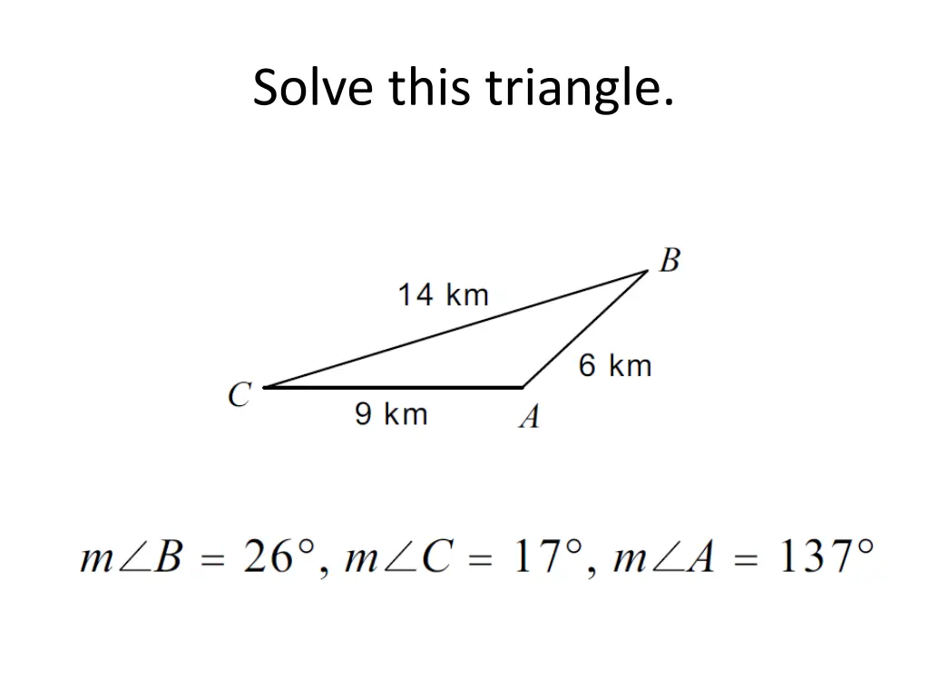 solve this triangle 2