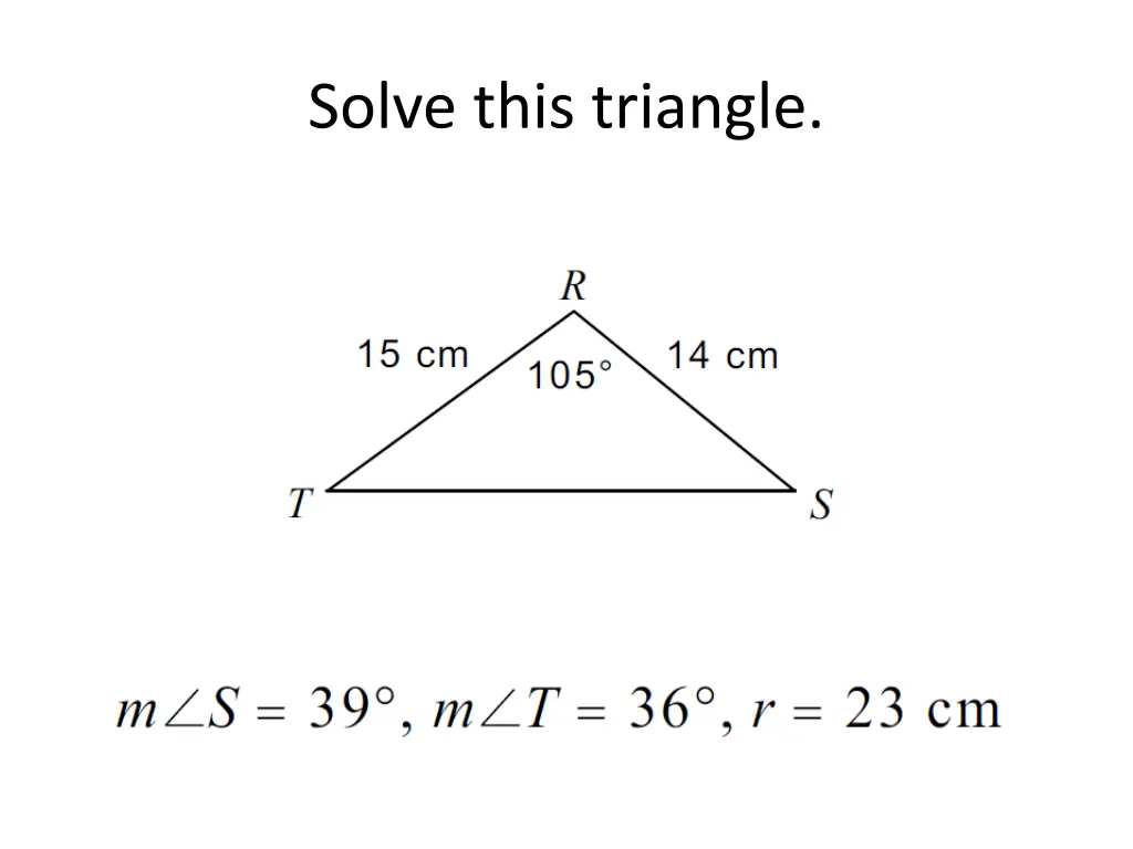 solve this triangle 3